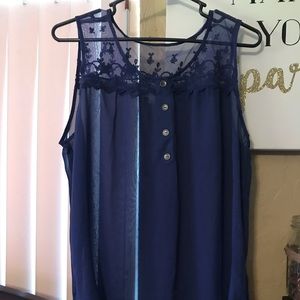 Blue juniors blouse
